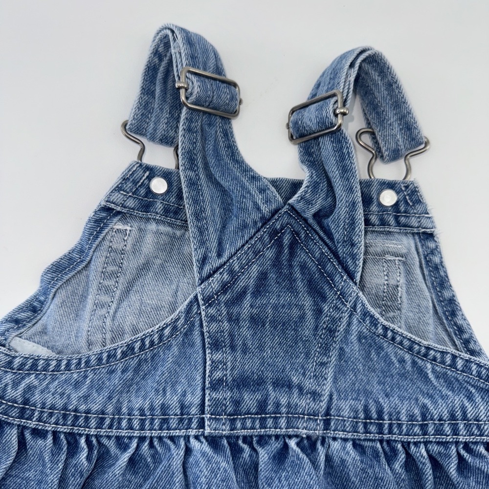 Vintage Denim Arizona Jumper 12 Mo Teddy Bear Buckle Light Blue Baby Toddler - Picture 6 of 8